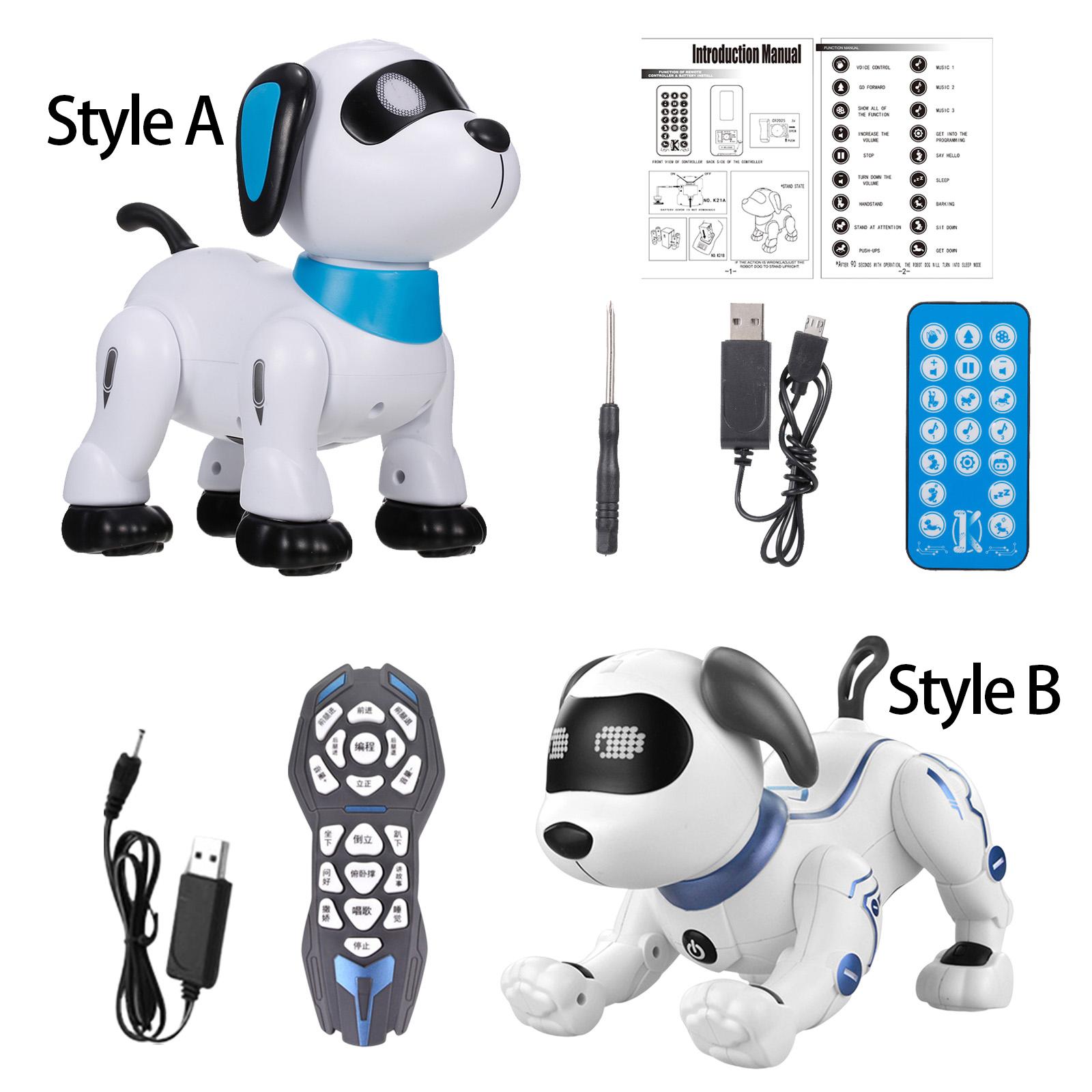 어린이용 지능형 춤추는 로봇 강아지 장난감, 빛과 소리 상호작용 RC 동물 장난감, 3  8 세 어린이 명절 선물